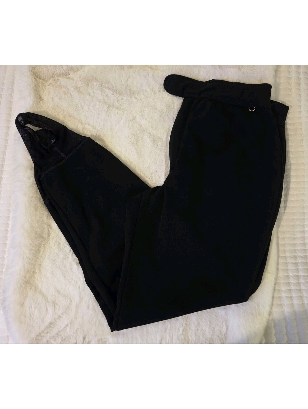 Roffe Jett Ski Pant Sz 14 Regular Black Stirrup 90s Pants Vintage